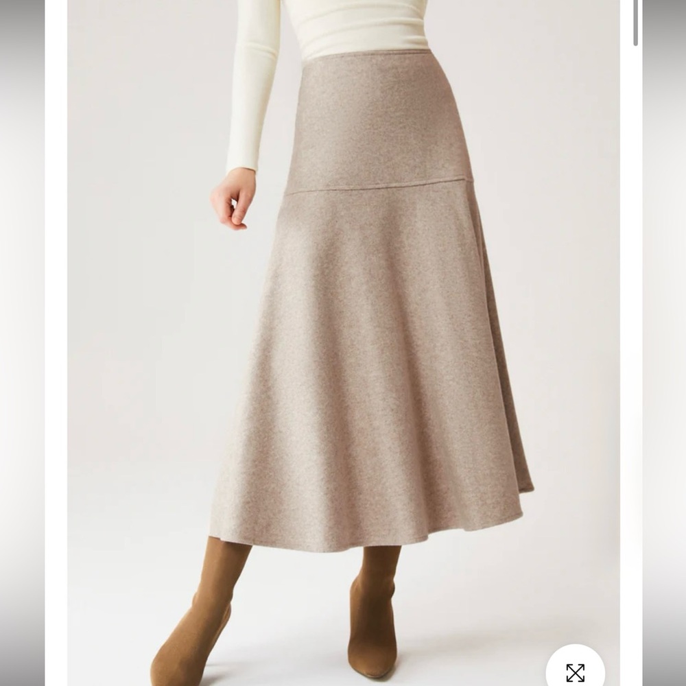OGL WOOL LIKE SKIRT TAN